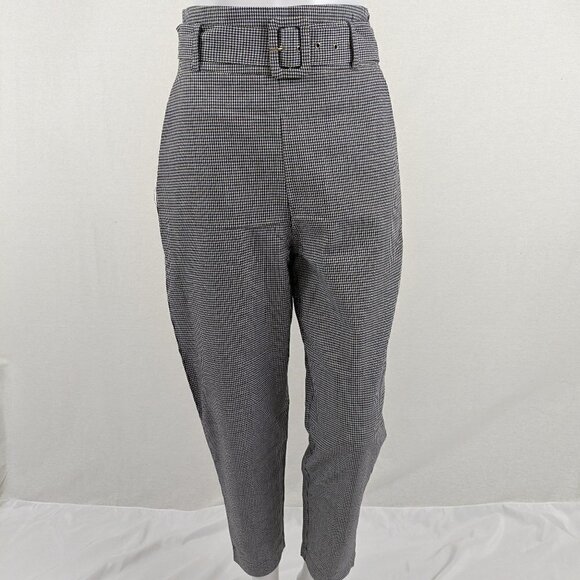 Sans Souci High Waisted Houndstooth Belted Trousers - Picture 1 of 9